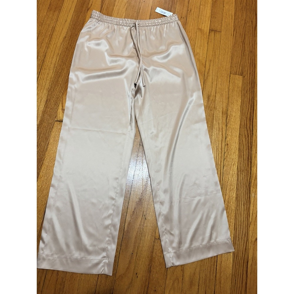 Natori Pajama Champagne Colored Satin Pants Size Medium